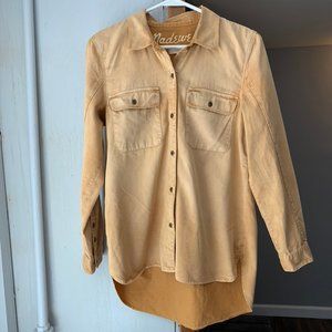 Madewell tan canvas button up- S